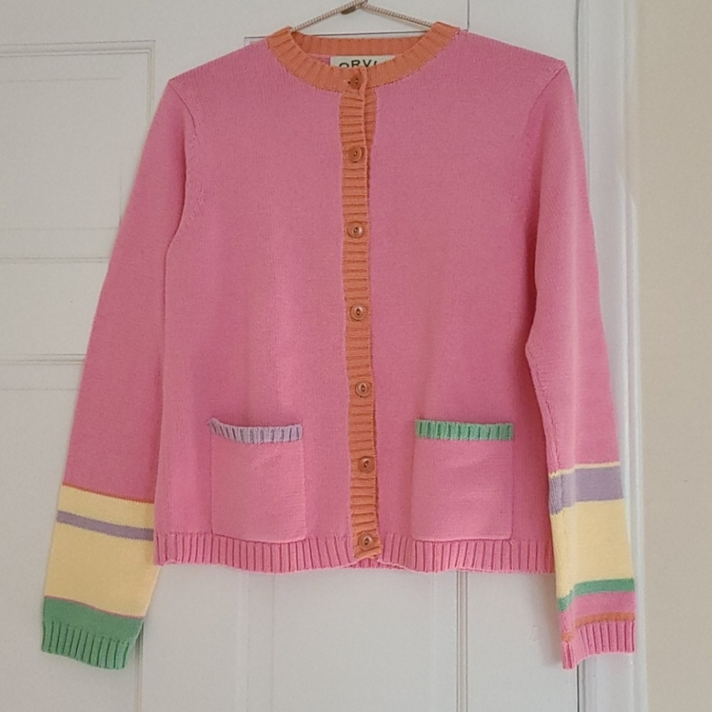 Vintage colorblock cardigan